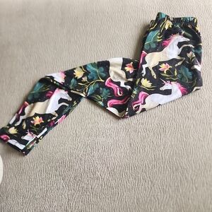 🔴Black and Pink Floral Leggings with Stretchy Fit
